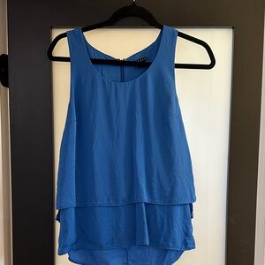 Theory Blue Double-Layered Tank Top